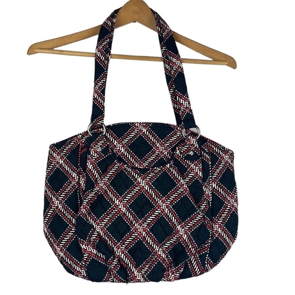 Vera Bradley Minsk Design Shoulder Bag Zip Closure Multiple Pockets